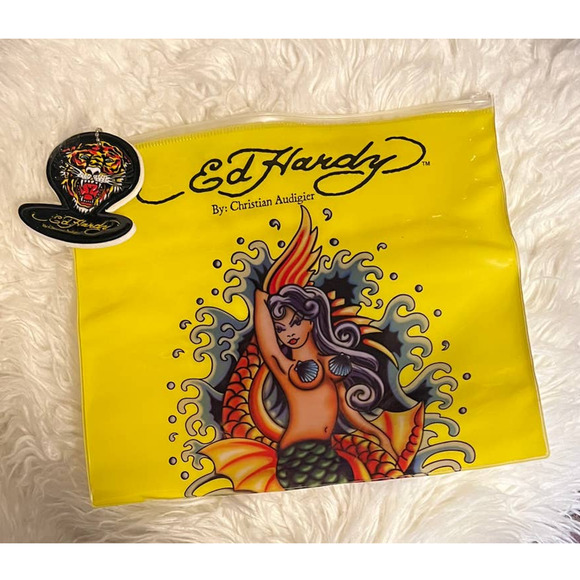 Ed Hardy By: Christian Audigiere Cosmetic Case/Pencil/Toiletries - Picture 1 of 8